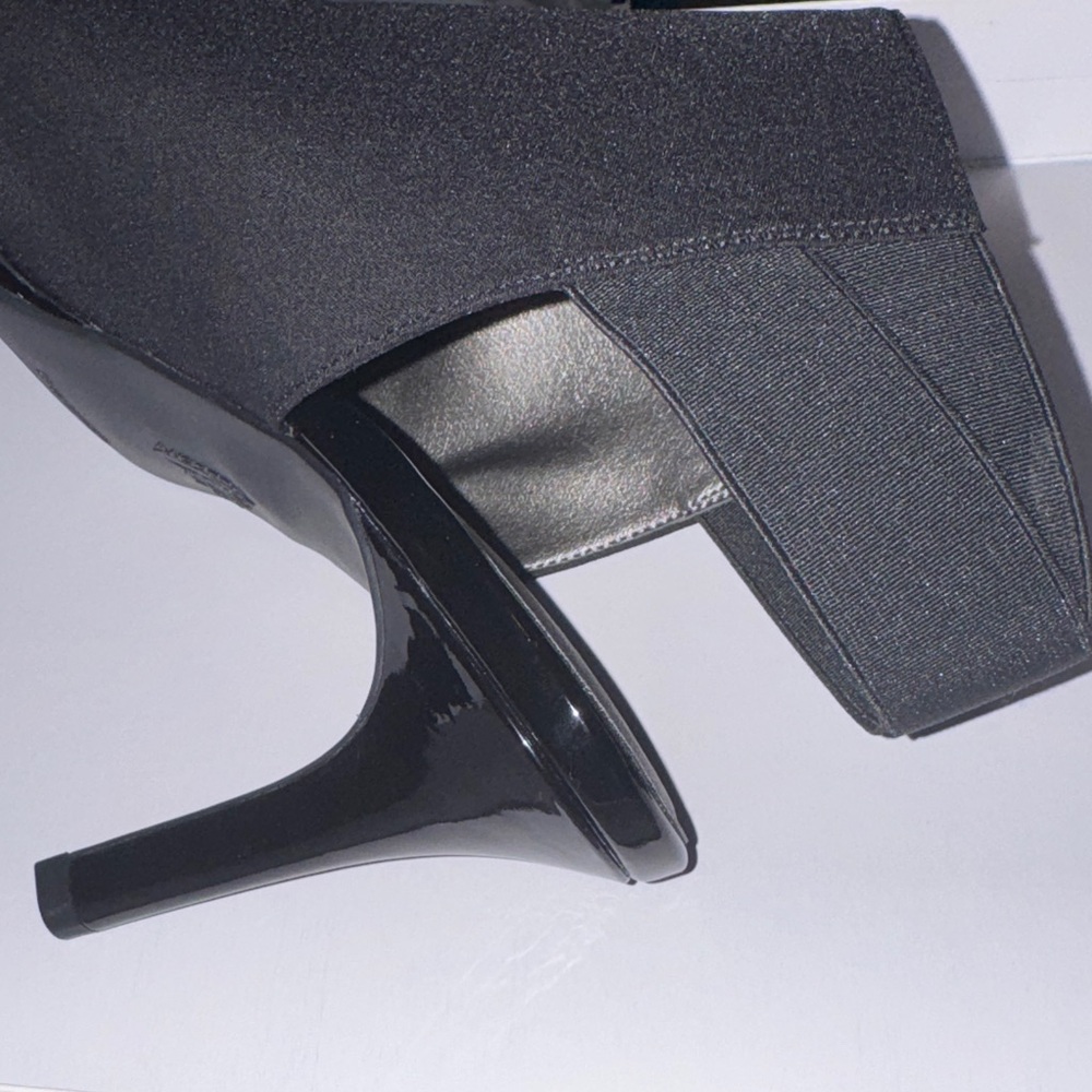 Life Stride Velocity Memory Foam Black Women's Heels Size 9.5 Peep Toe Booties - Picture 12 of 15